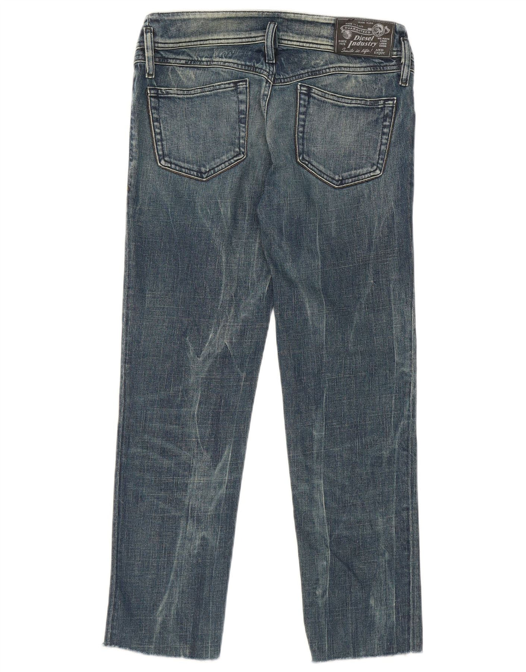 Diesel Womens Matic Straight Jeans W29 L27 Blue Cotton