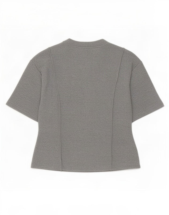 Marks & Spencer Damen T-Shirt Top UK 16 Large Grau Polyester