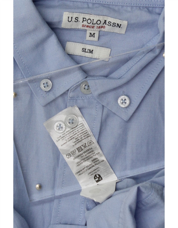 U.S. POLO ASSN. Mens Slim Shirt Medium Blue Cotton Vintage U.S. Polo Assn. and Second-Hand U.S. Polo Assn. from Messina Hembry 