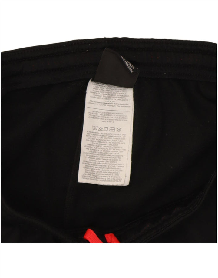 Nike Womens Tracksuit Trousers UK 12 Medium  Black Colourblock Polyester