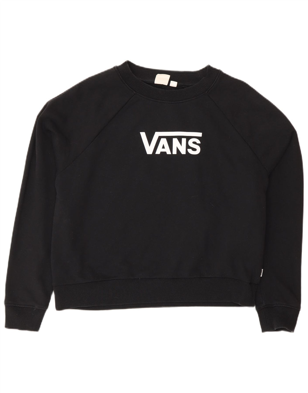 Vans Womens Graphic Oversized Sweatshirt Jumper UK 14 Medium Black Cotton