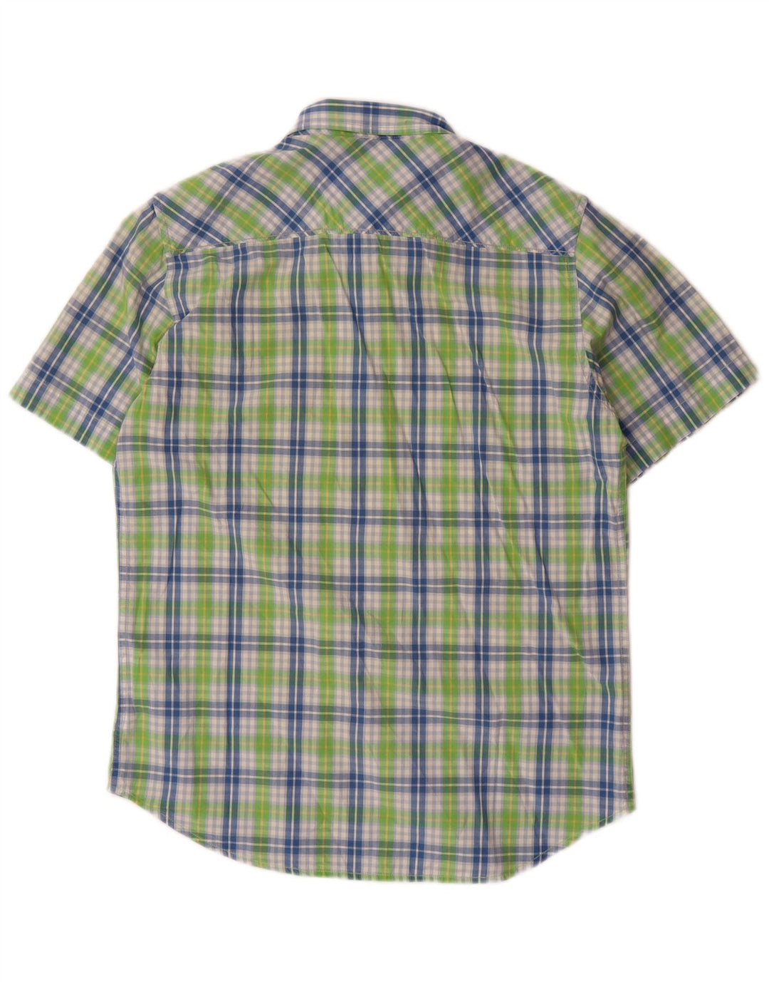 Marlboro Classics Camisa De Manga Corta Para Hombre Algodón A Cuadros Verde Medio