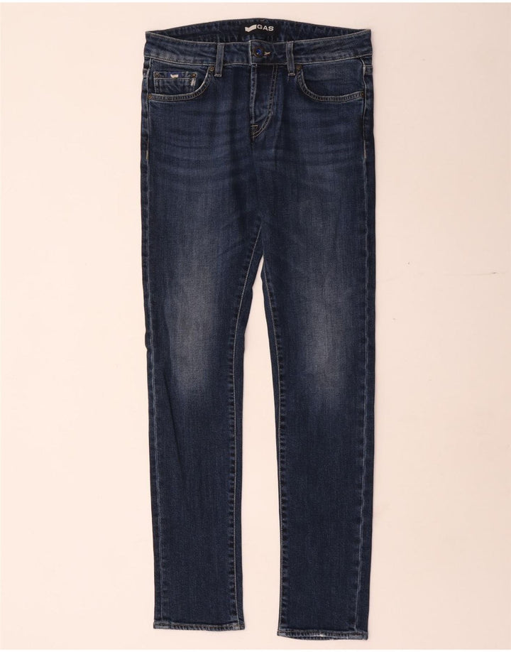 Gas Womens Slim Jeans W29 L32 Blue Cotton