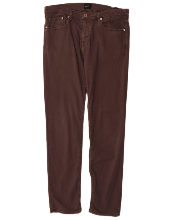 Paul Smith Damen Slim Fit Freizeithose W32 L30 Graue Baumwolle
