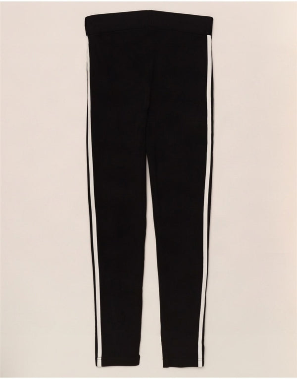 Adidas Womens Leggings UK 12/14 Medium Black Cotton