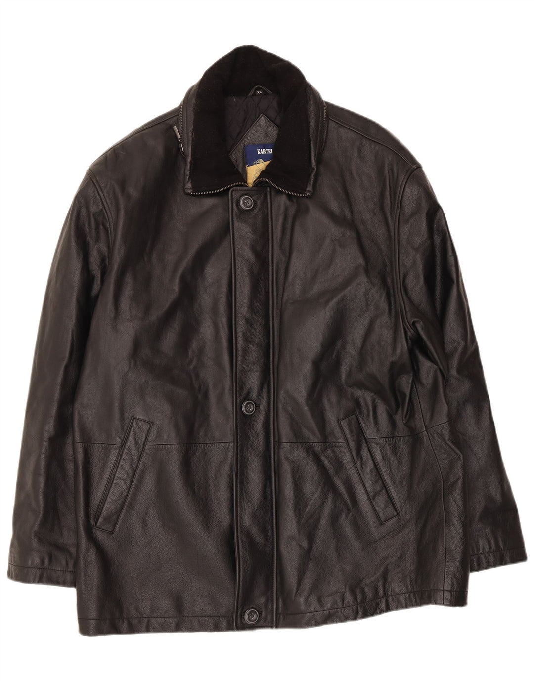 Kartel Chaqueta de cuero para hombre UK 42 XL Negro