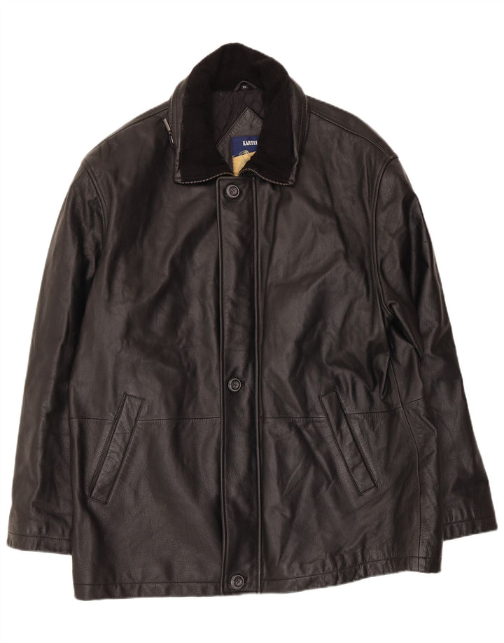 Kartel Chaqueta de cuero para hombre UK 42 XL Negro