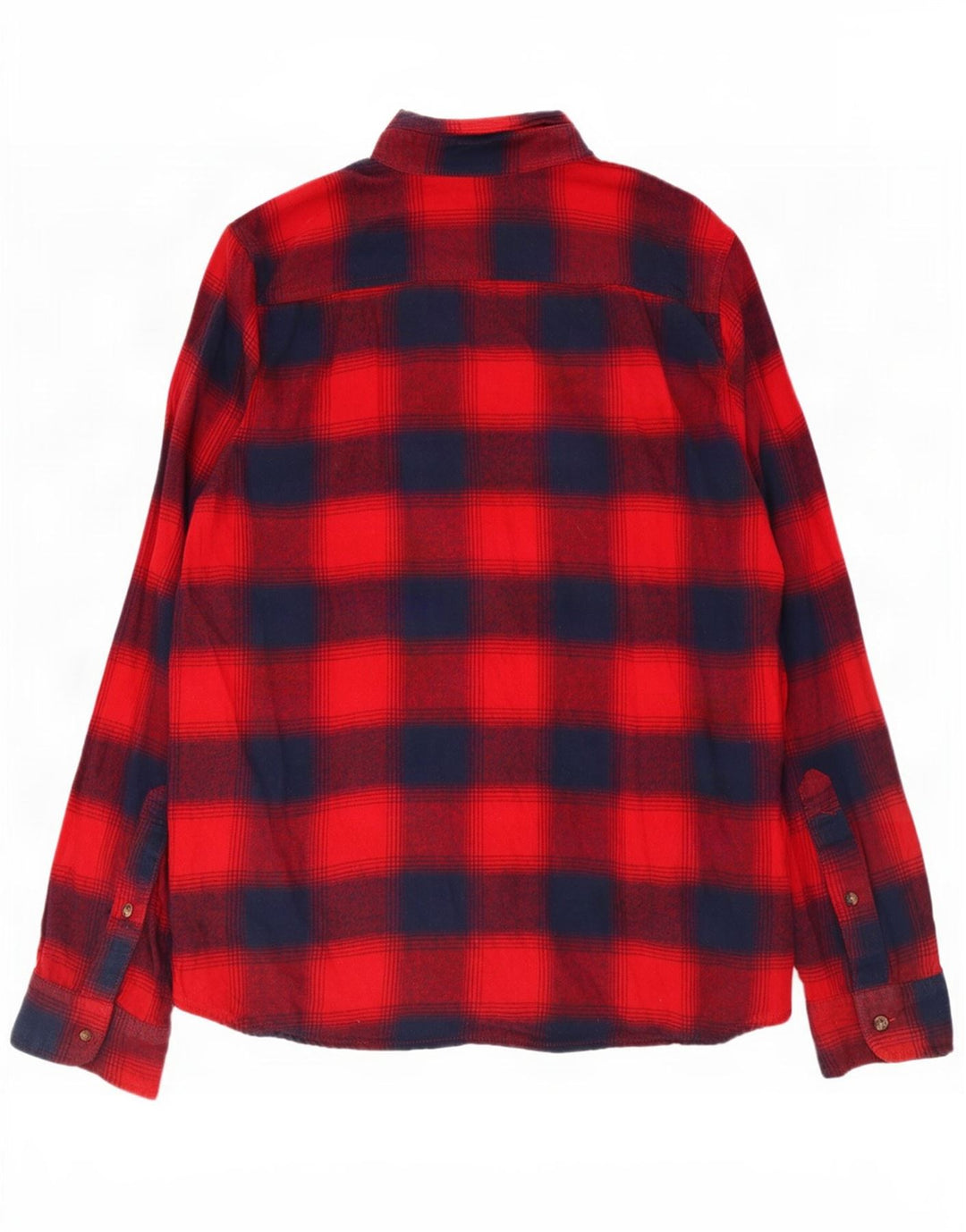Hollister Mens Flannel Shirt XL Red Check Cotton