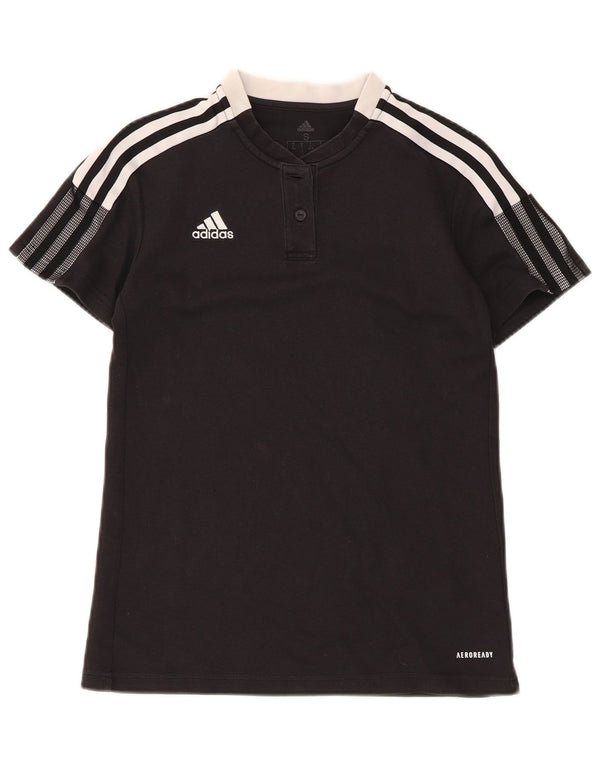 Adidas Aeroready T-Shirt Top UK 8/10 Small Black Bomuld