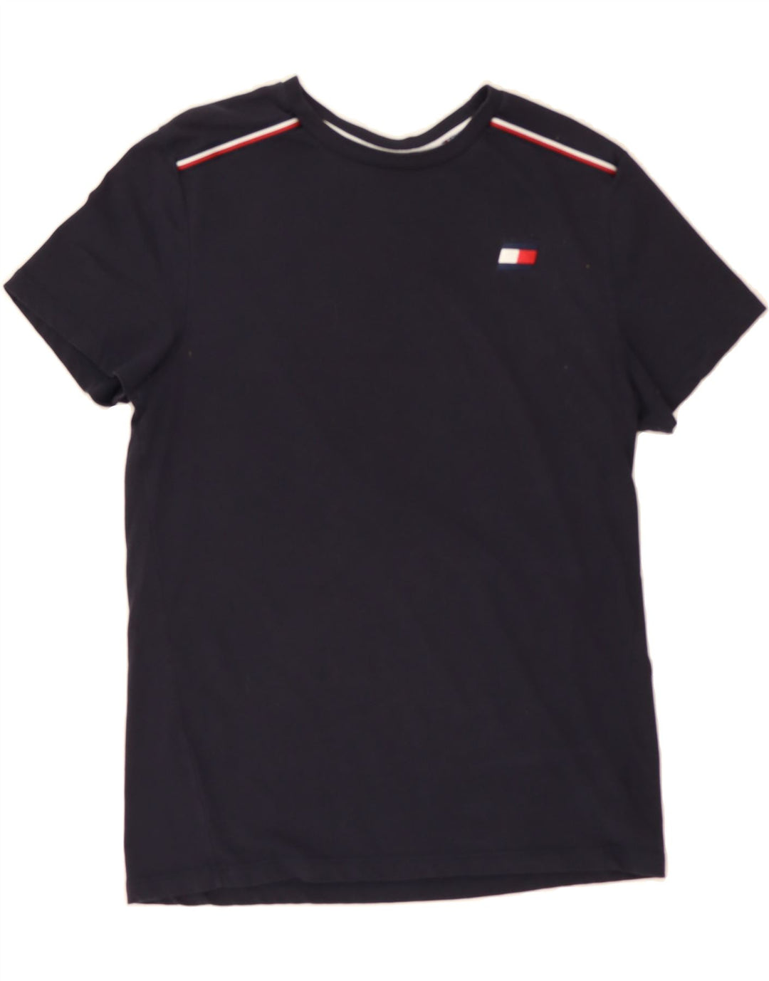 TOMMY HILFIGER Mens T-Shirt Top Medium Black Cotton Vintage Tommy Hilfiger and Second-Hand Tommy Hilfiger from Messina Hembry 