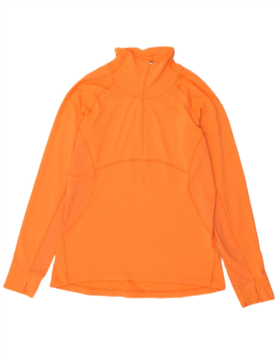 ADIDAS Womens Climalite Pullover Tracksuit Top UK 16/18 Large Orange