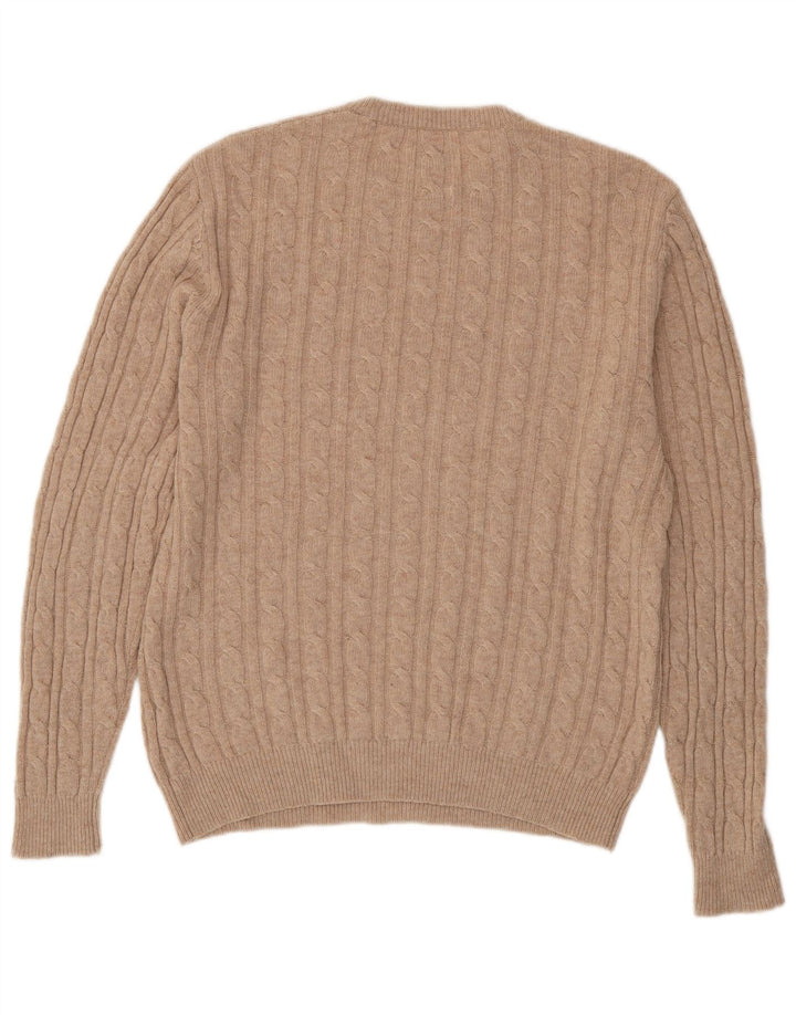 JACK WILLS Mens The Marlow Crew Neck Jumper Sweater Large Beige