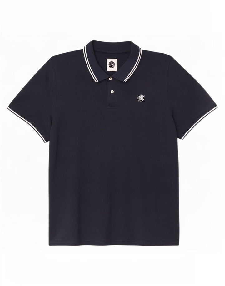 Polo Homme Pretty Green 2XL Polyester Rayé Bleu Marine