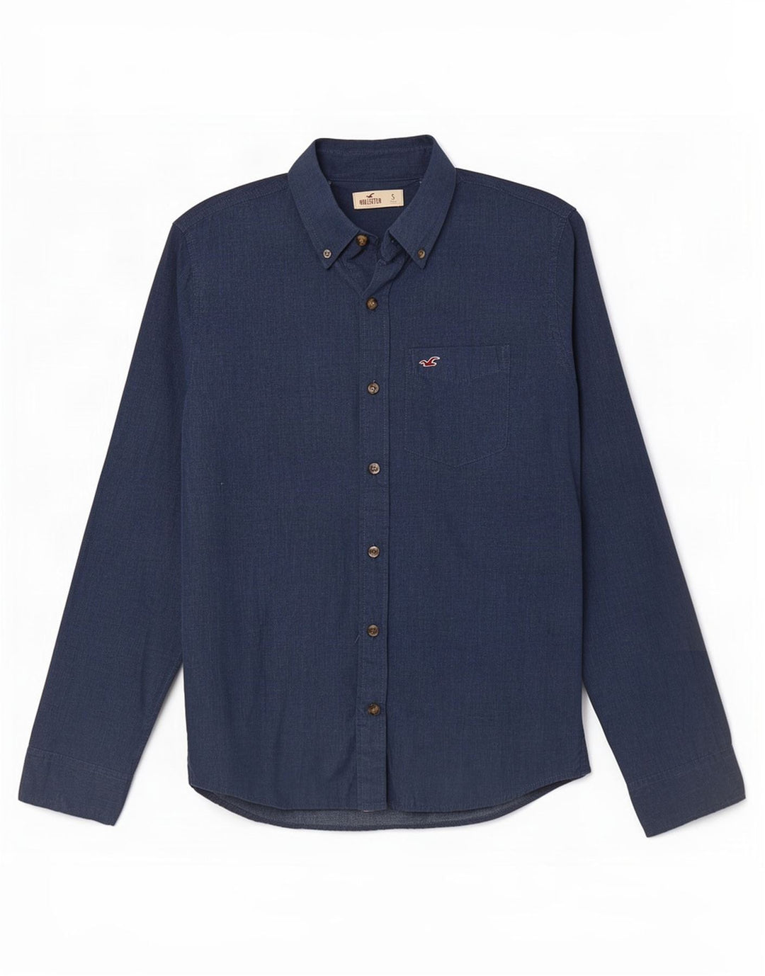 Hollister Mens Shirt Small Navy Blue Cotton