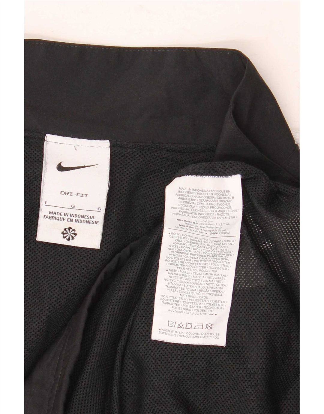 Giacca da tuta Nike Dri Fit da uomo, grande, in poliestere color block nero