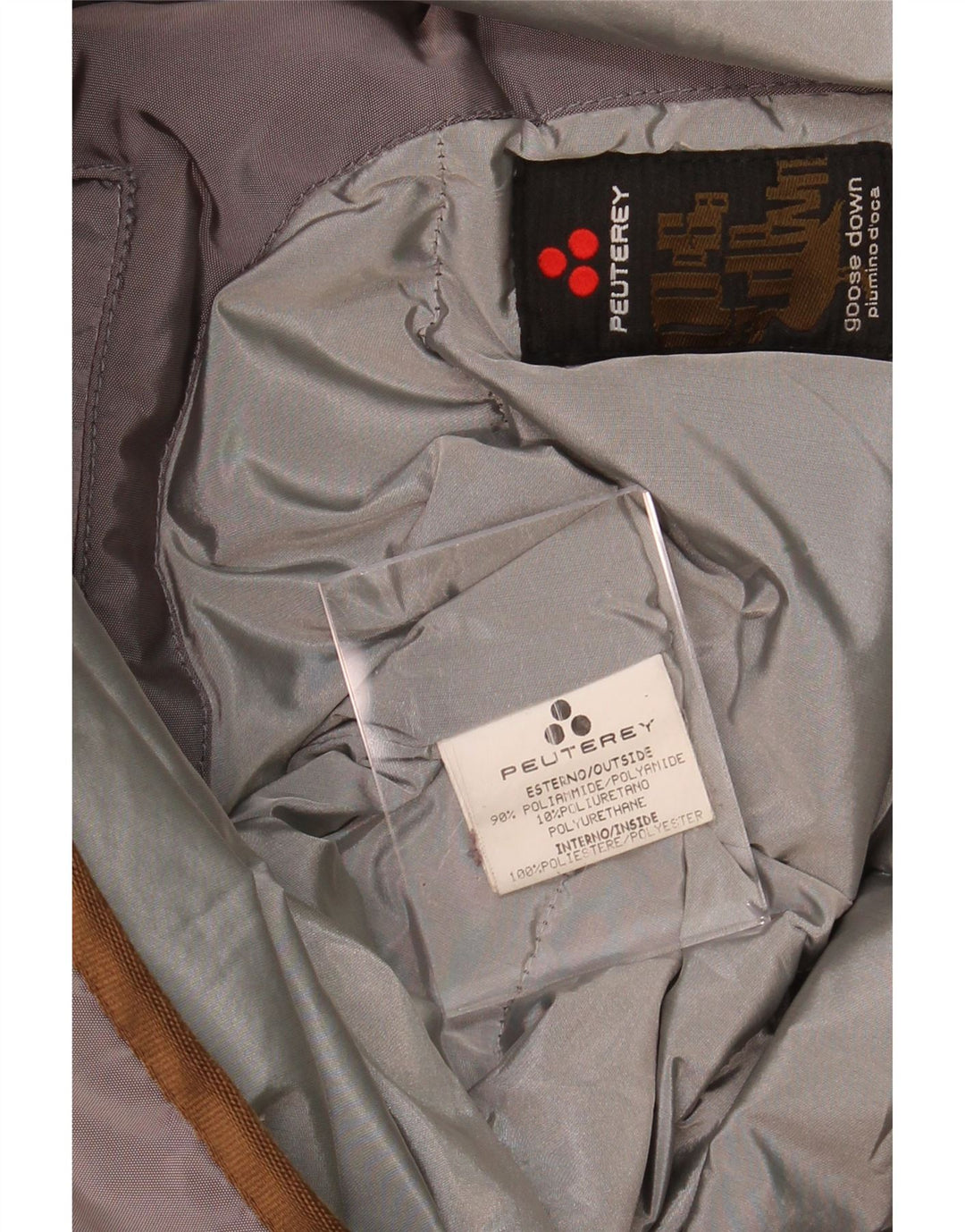 PEUTEREY Womens Padded Jacket IT 42 Medium Grey Polyamide