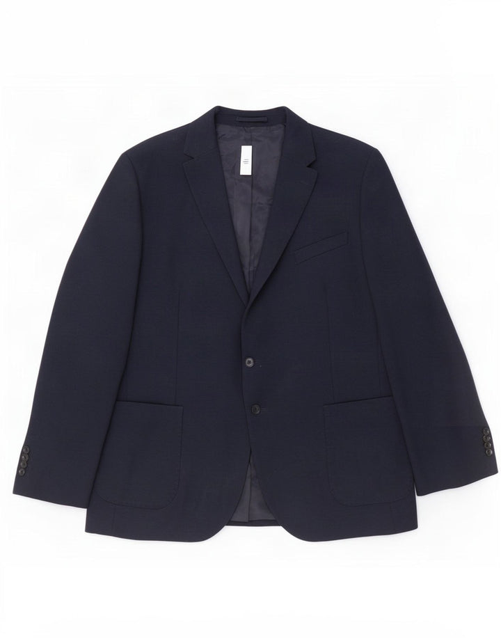 Marks & Spencer Herren-Blazer mit 2 Knöpfen, UK 48 4XL, Marineblau, Polyamid