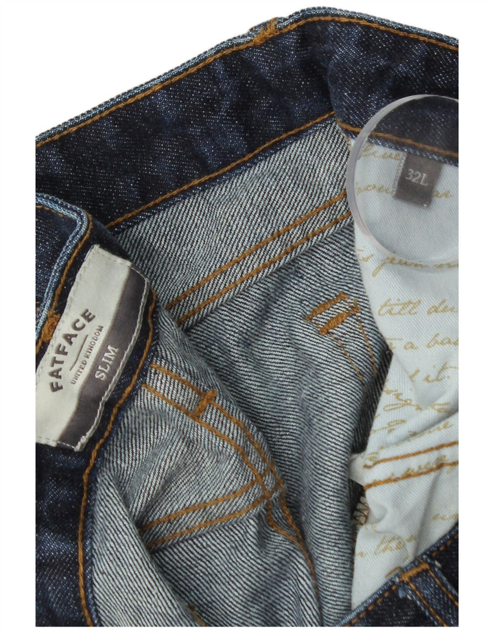 Fat Face Mens Slim Jeans W32 L34 Navy Blue Cotton