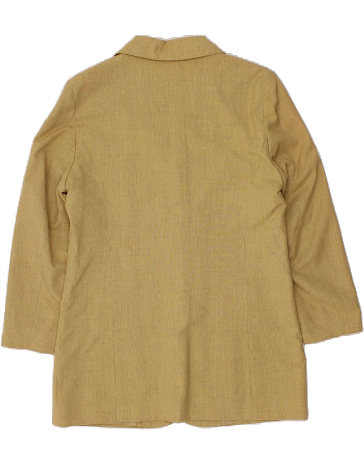 SASHA Womens 4 Button Blazer Jacket UK 12 Medium Beige Polyester Vintage Sasha and Second-Hand Sasha from Messina Hembry 