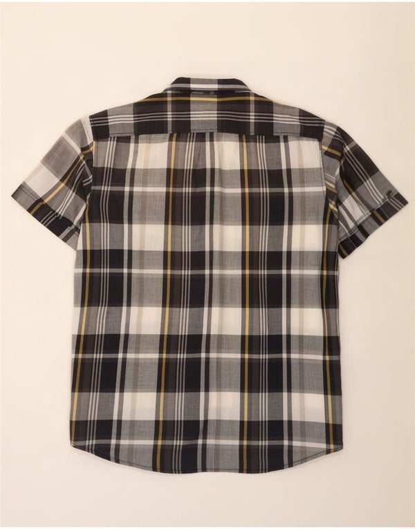 Lee Chemise à manches courtes pour homme Coupe régulière 2XL Bleu à carreaux