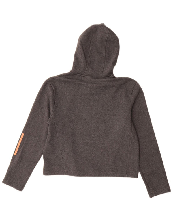 Adidas Crop hættetrøje til piger 14-15 år Grå bomuld