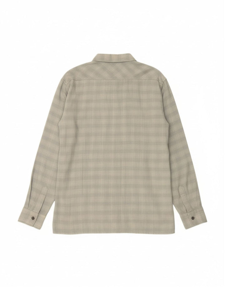 REPLAY Mens Flannel Shirt XL Grey Check Wool