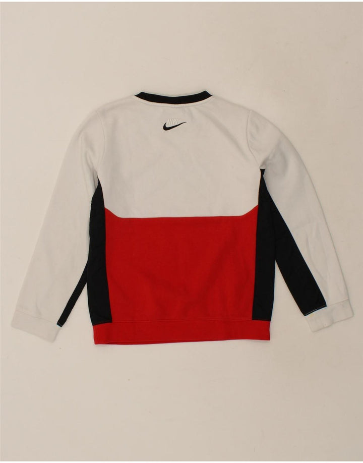 NIKE Boys Nike Air Graphic Sweatshirt Jumper 10-11 Years Medium White Vintage Nike and Second-Hand Nike from Messina Hembry 