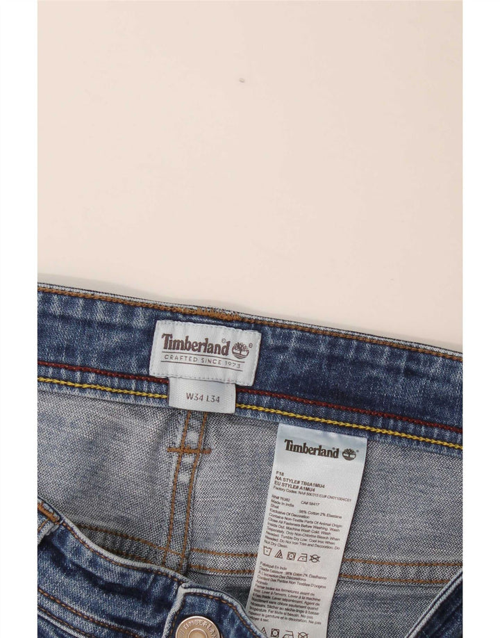 Timberland Mens Slim Jeans W34 L34 Blue Cotton