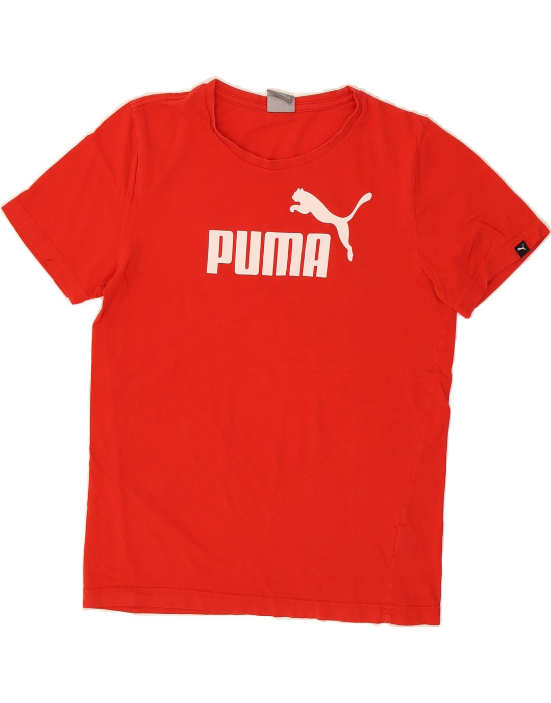 PUMA Mens Graphic T-Shirt Top Small Red Cotton Vintage Puma and Second-Hand Puma from Messina Hembry 