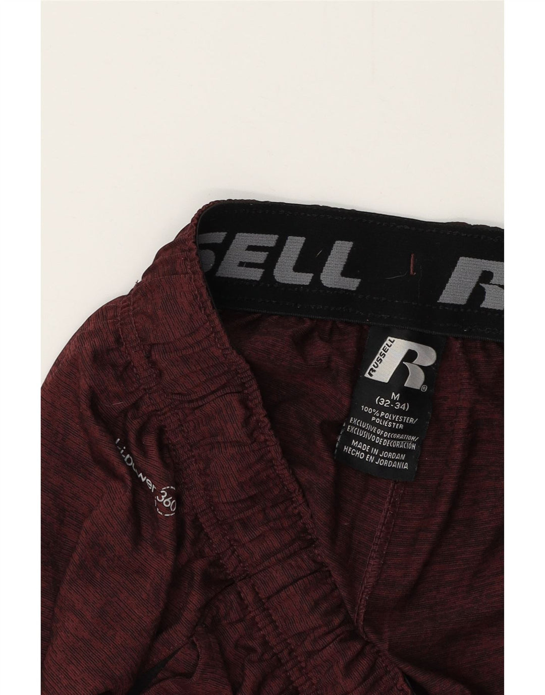 RUSSELL ATHLETIC Short de Sport Dri-Power Homme Marron Moyen Colorblock