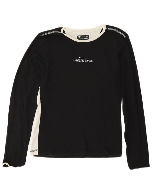 Champion Womens Graphic Top μακρυμάνικο UK 18 XL Black Cotton Sports