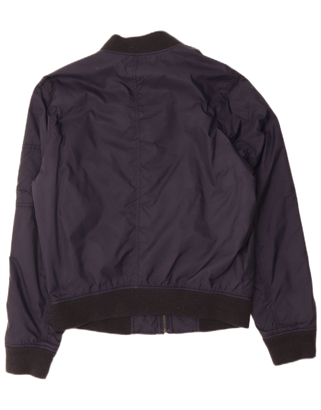 Hollister Mens Bomber Jacket UK 38 Medium Navy Blue Polyester