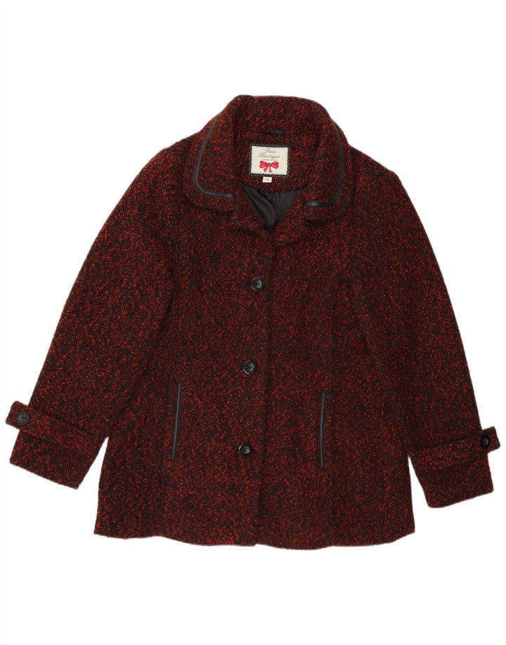 Paco Boutique Veste 3 Boutons Femme UK 14 Polyester Bordeaux Moyen