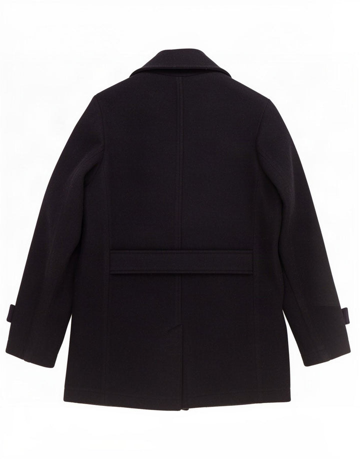 Zara Herre Pea Coat UK 42 XL Navy Blue Polyester