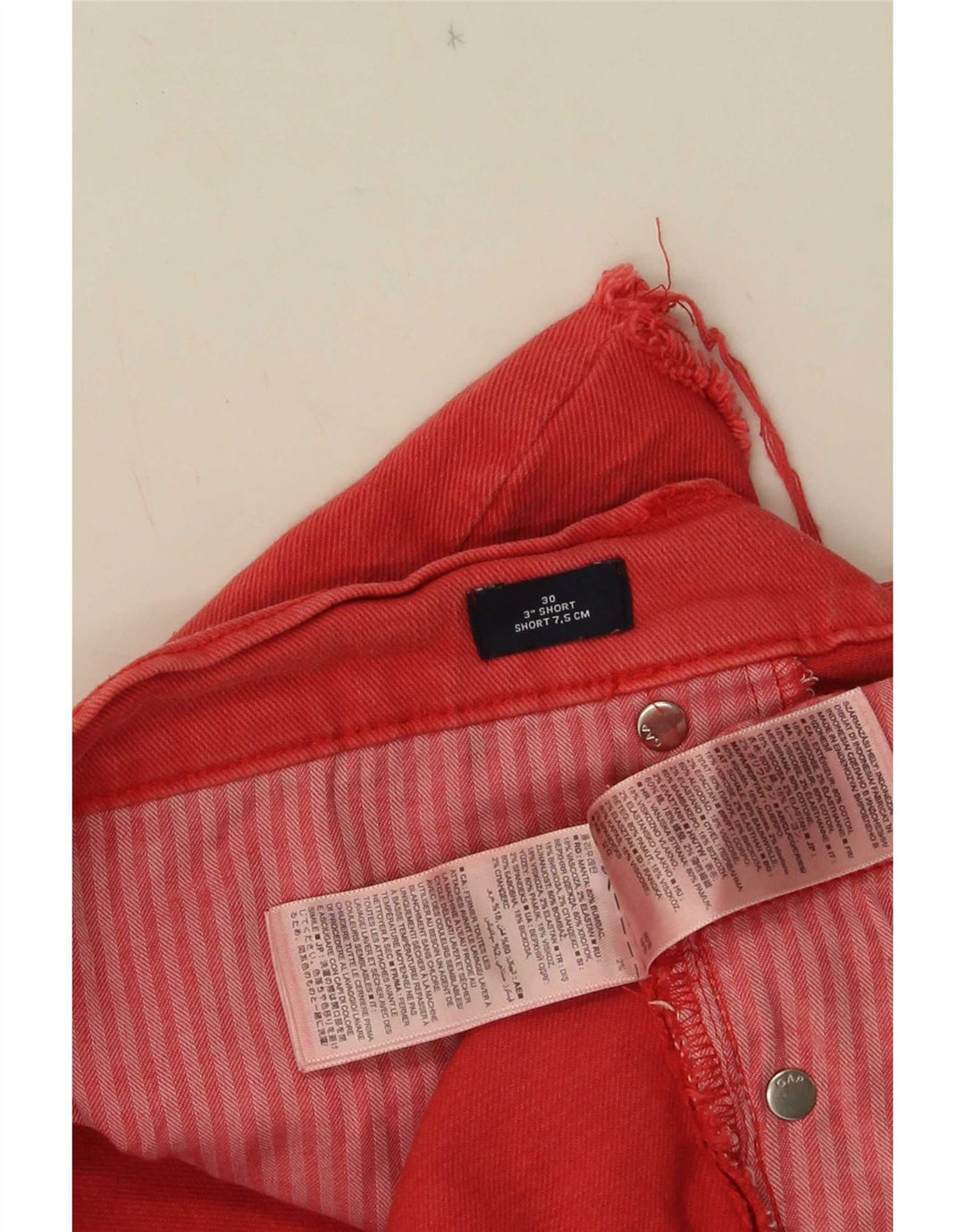 Pantaloni caldi denim da donna Gap W30 rosso medio in cotone