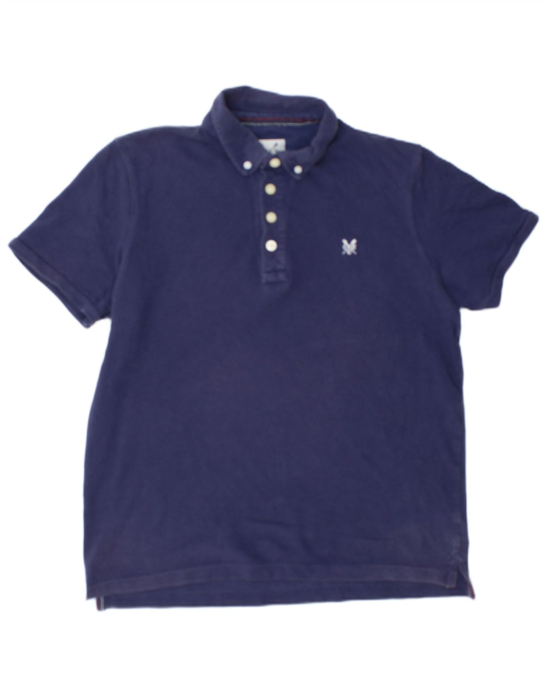 Crew Clothing Mens Polo Shirt Medium Navy Blue Cotton