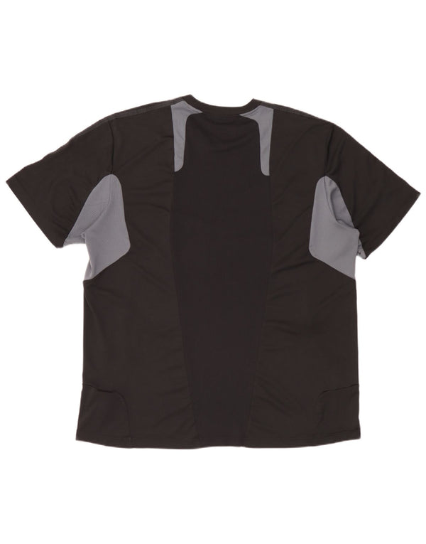 Adidas Mens Climacool Camiseta Top 2XL Negro Colorblock Poliéster