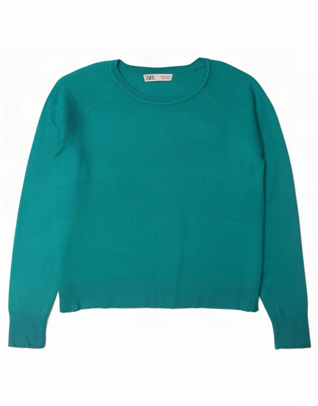 Zara Dame Oversized Boat Neck Jumper Sweater UK 14 Medium Turkis