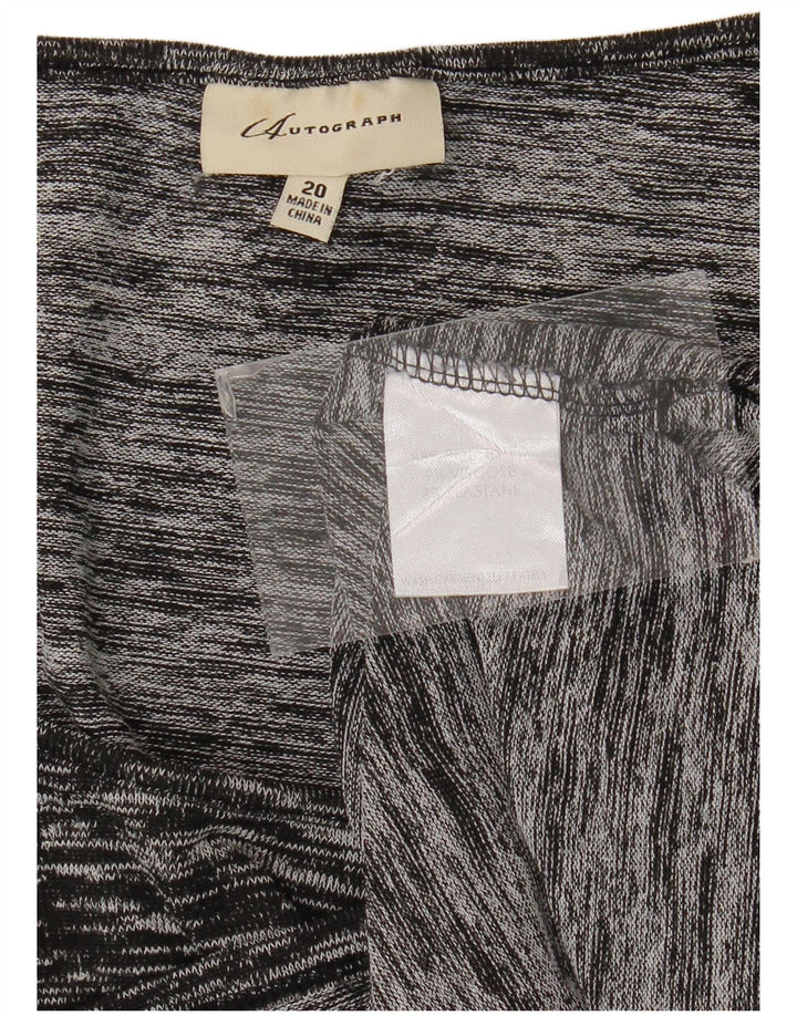 Marks & Spencer Womens Autograph Blouse Top UK 20 2XL Black Flecked