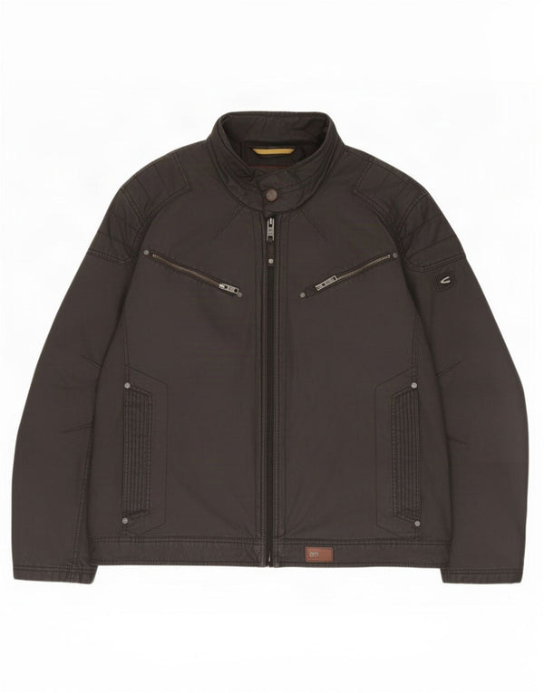 Camel Active Mens Windbreaker Jacket EU 58 2XL Black Cotton
