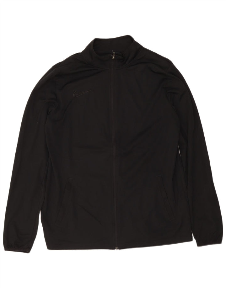 Nike Mens Dri Fit Tracksuit Top Jacket XL Black Polyester