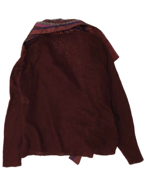 Jacqueline Riu Damen-Cardigan mit Bindeband vorne UK 18 XL Braun gestreift