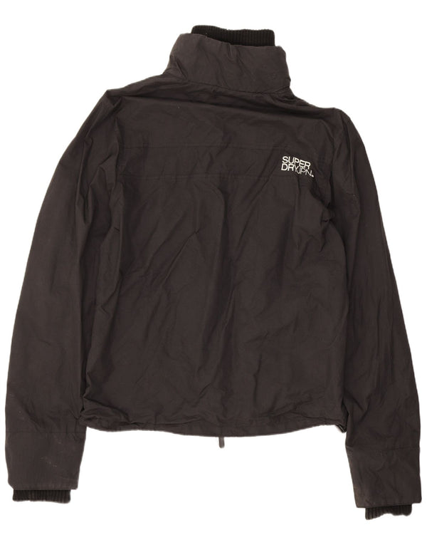 Superdry Mens Rain Jacket UK 36 Small Black Nylon