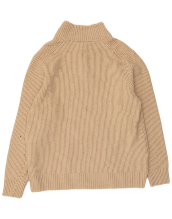 Lyle & Scott férfi cipzáras nyakú pulóver XL bézs