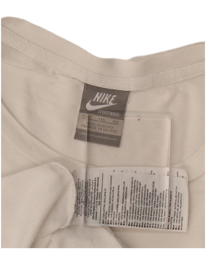Nike Mens Graphic T-Shirt Top 2XL White Cotton
