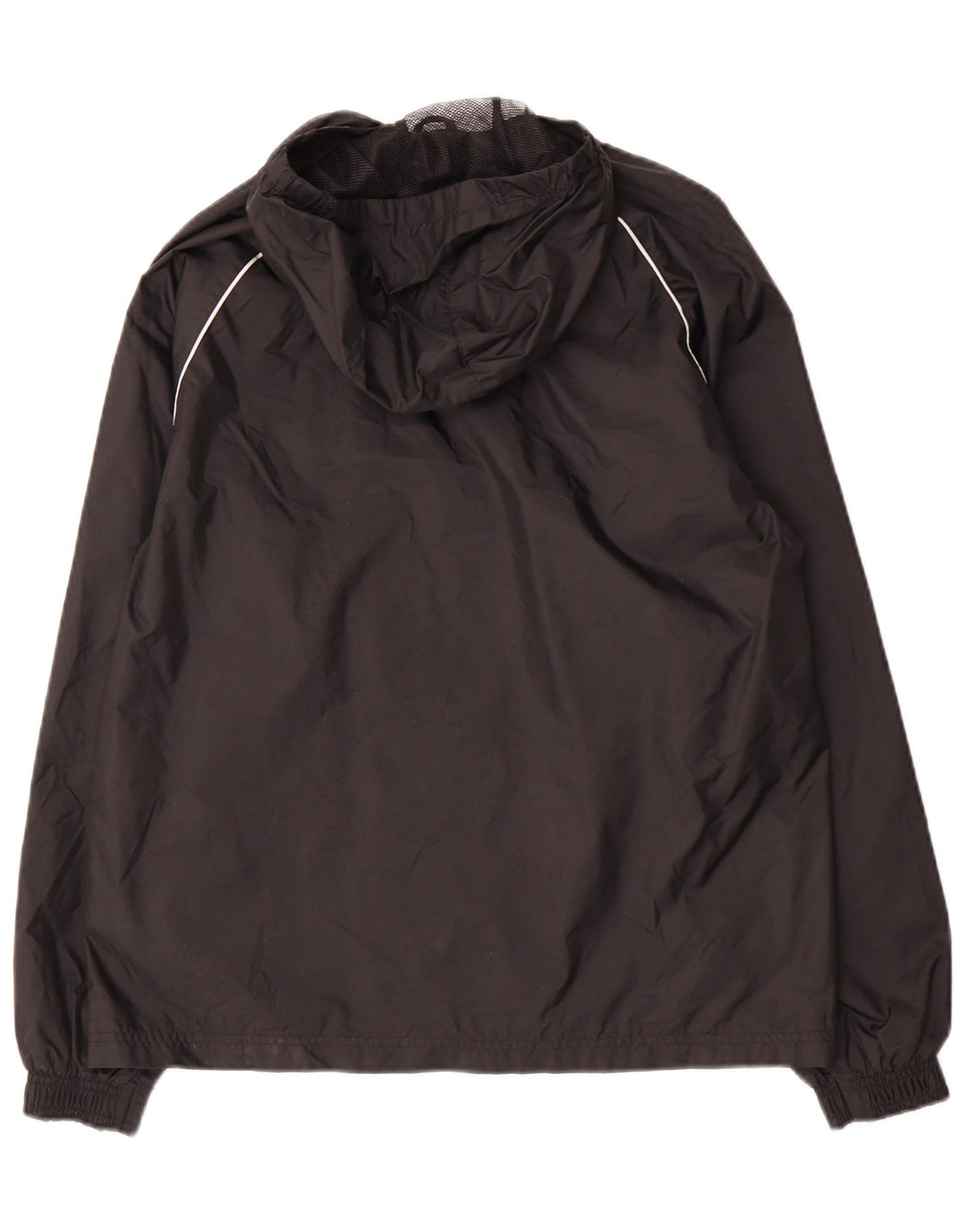 Adidas Boys Hooded Tracksuit Top Jacket 13-14 Years Black Polyester