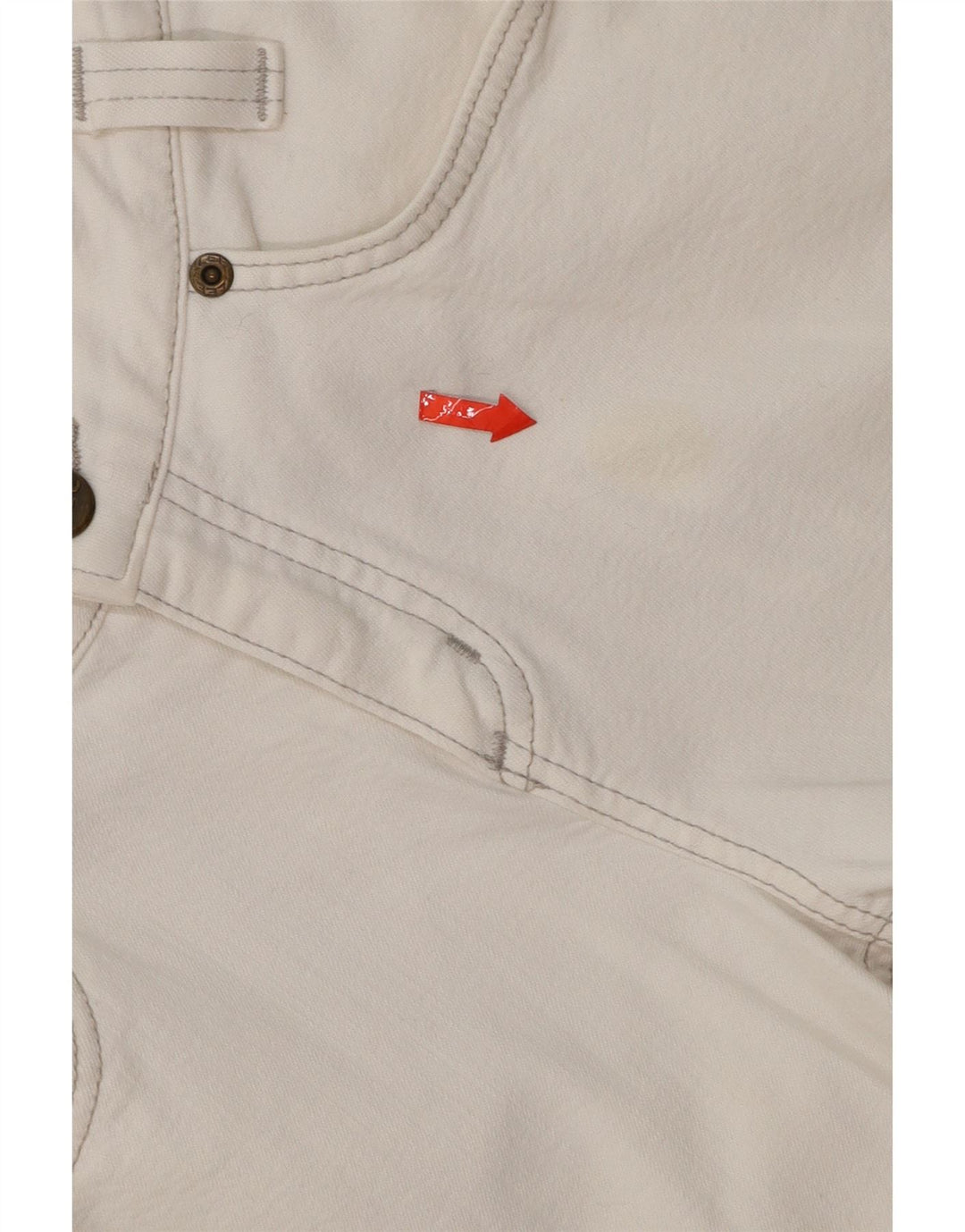 LEE Womens Denim Shorts W28 Medium White Vintage Lee and Second-Hand Lee from Messina Hembry 