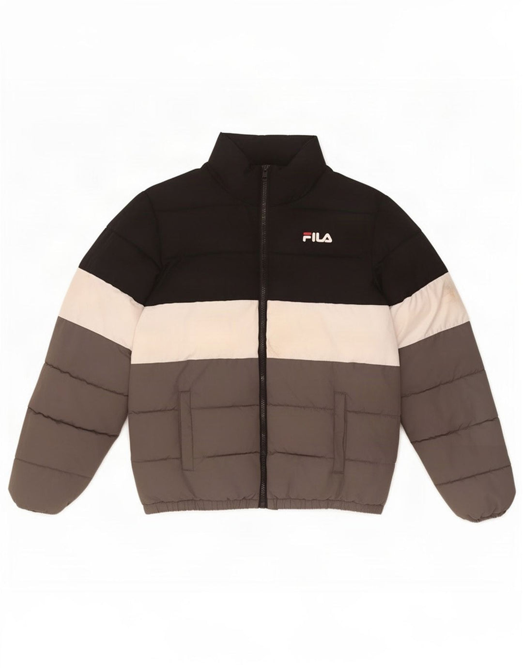 Fila Boys grafisk polstret jakke 12-13 år Sort Colourblock Polyester