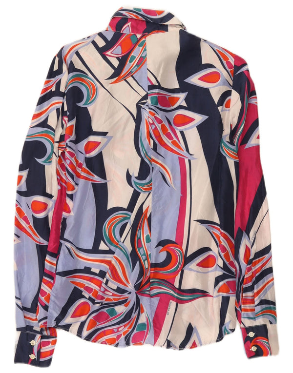 Blusa Camisa Mujer GF Ferre IT 42 Mediana Seda Floral Multicolor