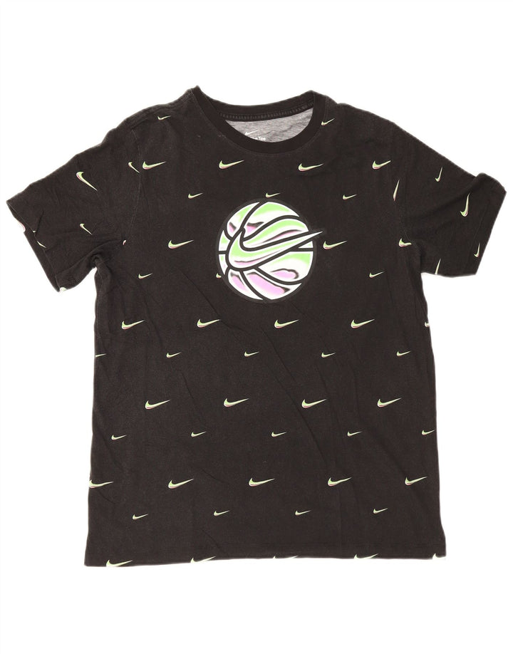 Nike Mens Graphic T-Shirt Top Large Black Cotton
